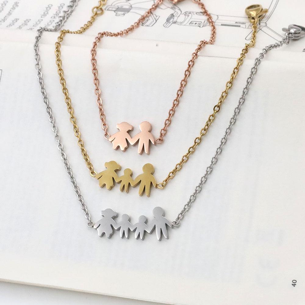 Stylish And Simple Trinkets For Girls Do Not Fade, And A Family Of Four Titanium Steel Bracelets For Women