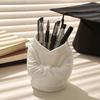 Large Capacity Desktop Storage 3D Printed Crossed Arms Hoodie Pen Holder, Organizer, Solid Modern Organizer Stable Base Multi-Functional Stationery