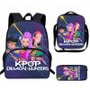 Elementary School Cartoon Backpack And Peripheral Backpack Three Piece Set