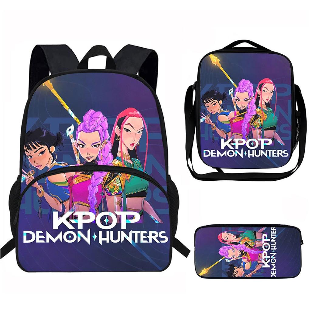 Elementary School Cartoon Backpack And Peripheral Backpack Three Piece Set