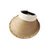 Woven Empty Top Hat Sunscreen Summer Sun Cap Fashion Straw Visor Cap  Girl