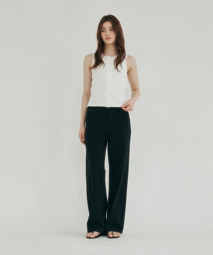 Rosiro Calm Line Semi Wide Denim Black