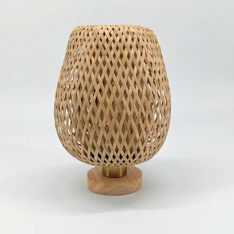 Rural style Bamboo Lantern Pendent Light Natural Rattan Wicker E27 Bulb Chandeliers Ceiling Lamp Restaurant Home Decor