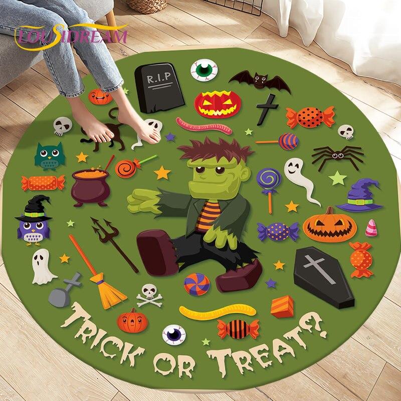 Cartoon Gamer Game Controler Area Koberec,Koberec s kulatým kobercem do obývacího pokoje Ložnice Dekorace,Děti si hrají plazící se protiskluzová podložka na podlahu