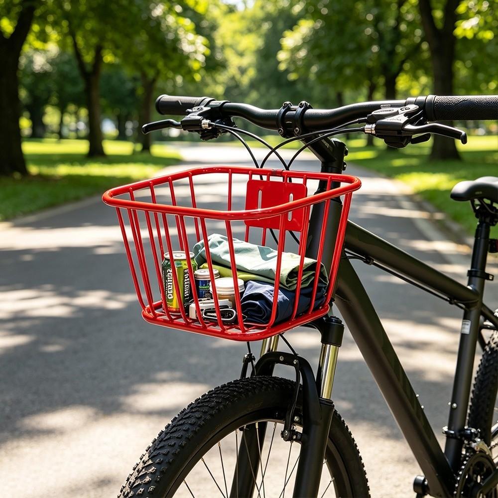 Einfach zu montieren Mountainbike-Korb Metall Rucksackaufbewahrung Kinder Faltrad Zubehör