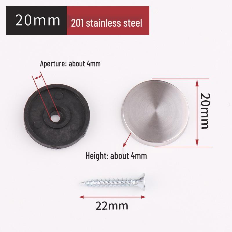Decorative Acrylic Nail Cap for Glass, Mirror, and Stainless Steel Fixings