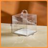 10piece Transparent Handheld Cake Box 2-inch 3-inch Square Pastry And Puff Packaging Boxs Dessert Baking Pastry Mini Portable Bo