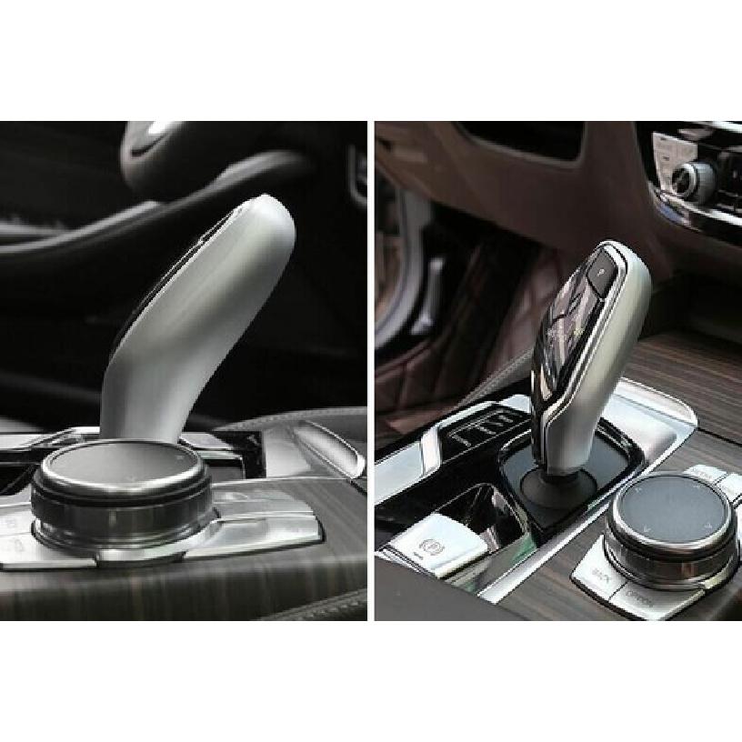 For BMW 5 Series G30 2018- ABS Silver Inner Gear Shift Knob Decor Cover Trim