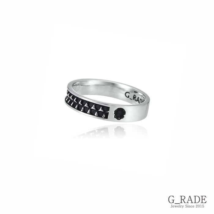 G_Rade Pattern Logo Layered Ring No.4 (B Type)