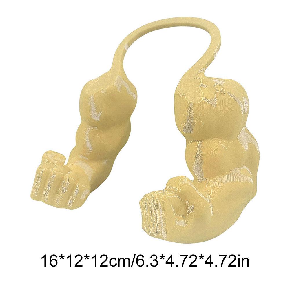 Cat Muscle Arm 3D Printed Creative Funny Cat Neck Hanging Decor Pet Cosplay Costume Accessories for Halloween Birthday Party