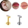 ASTM F136 Titanium Marquise Crystal Labret ear Stud CZ Paved Cartilage Tragus PIERC Earrings Lip Ring Stud Helix Piercing Jewelr