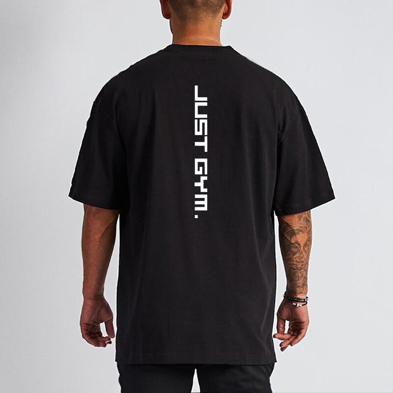 Muscleguys Summer Casual Trendy Oversized T Shirt Letter Printing Simple Comfortable Korean Short Sleeve… More