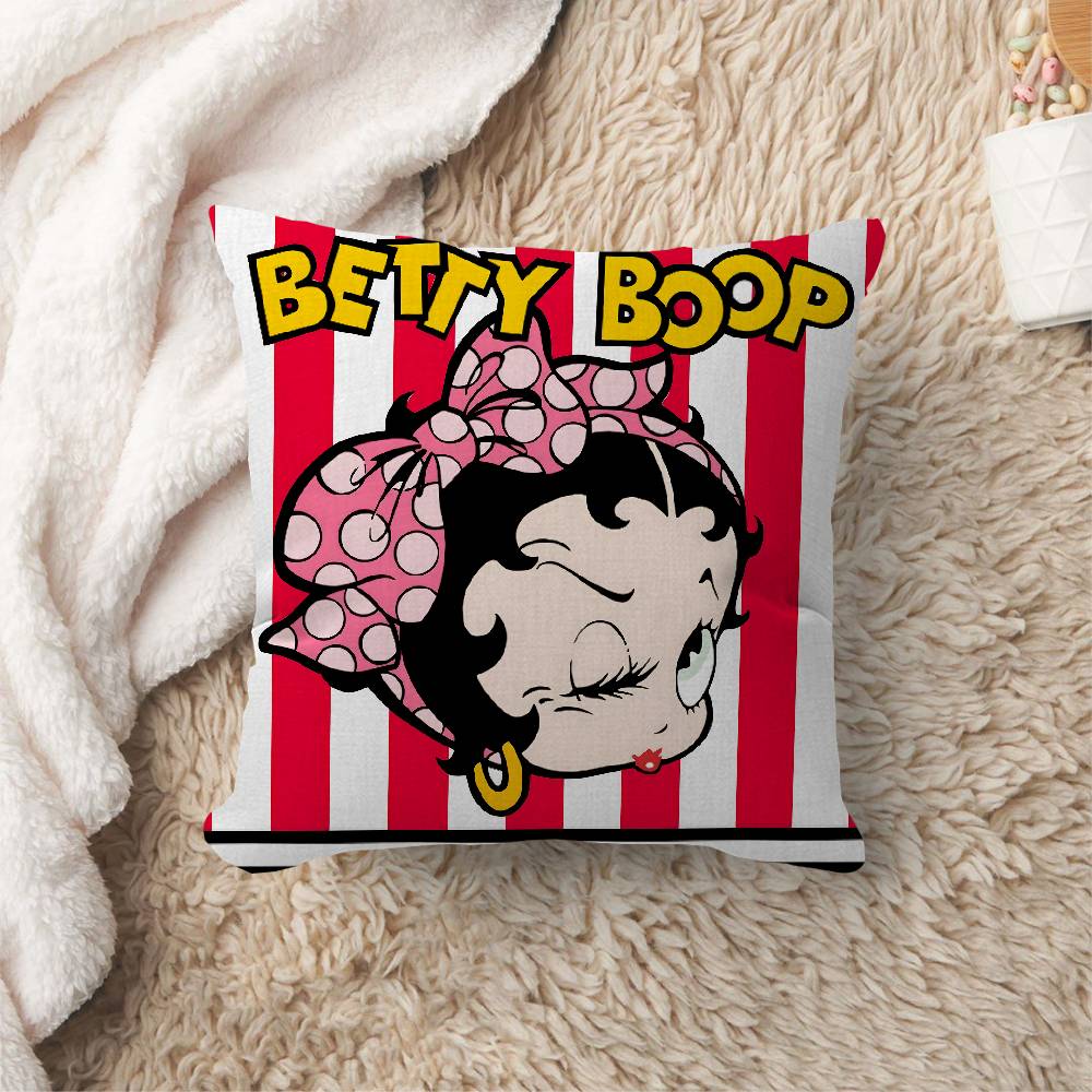 Animation BBetty BBoop Maple Design Cushion Cover Happy Autumn Harvest decor Holiday Decorati Pillow Cover