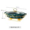 Nordic Style Oval Ceramic Soup Pot Household Hotel Tableware Casserole Holder Candle Heating Fish Plate Binaural Dry Pot