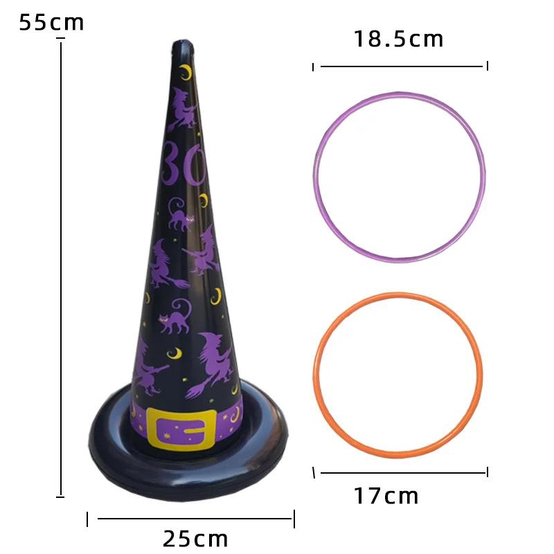 Halloween Games Inflatable Witch Hat Ring Toss Game Halloween Inflatable Ring Toss Game Halloween Indoor Outdoor Family Game