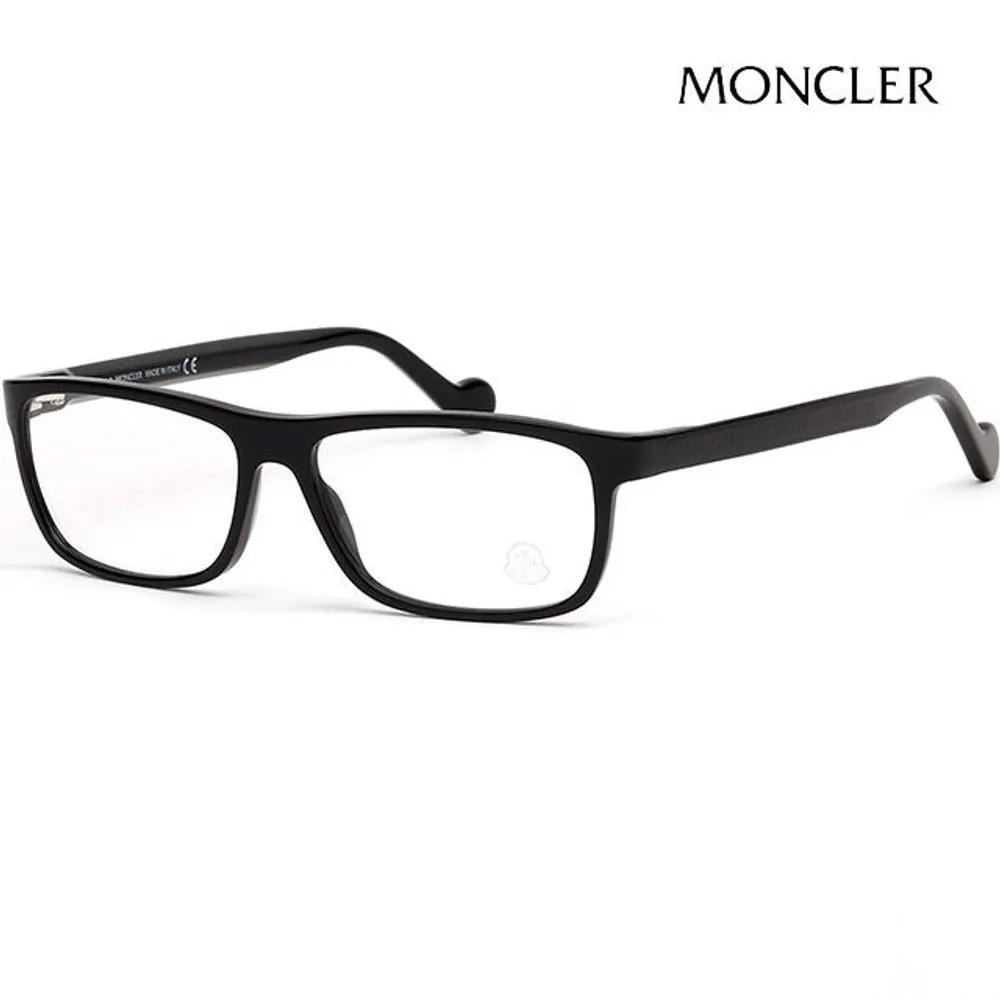 Moncler Eyeglass Frames ML5063 001 Rectangular Horn-rimmed Black Men Women