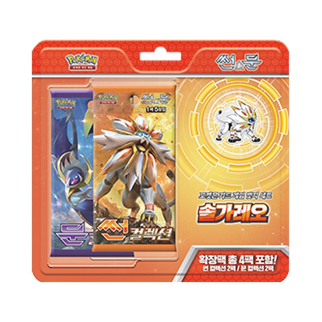 Pokemon TCG Sun & Moon badge Set Solgaleo Box (Korean Ver.) ONE SIZE