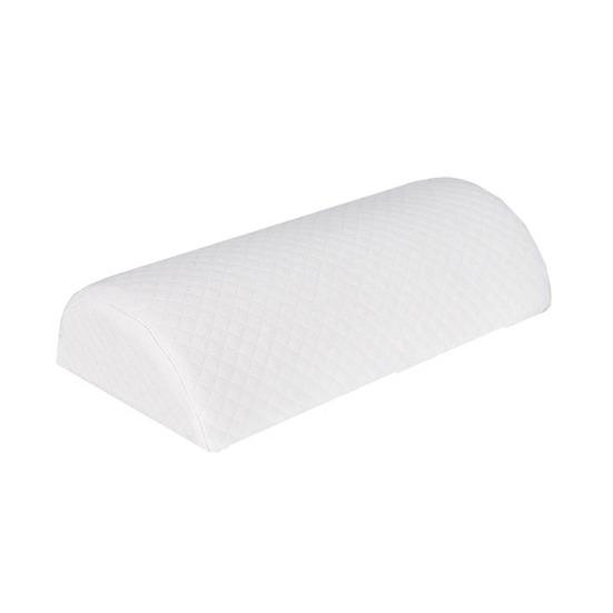 Half Moon Bolster Pillow for Legs Back Sleeping Knee Pillow Memory Foam Under Knee Pillow with Machine Washable Cover for Ankle Foot Comfort