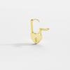 ANDYWEN 100% 925 Sterling Silver Lock Coeur Earring Hoops Clips Piercing Luxury Fine Jewelry Heart Clips Clasp Fine Jewelry
