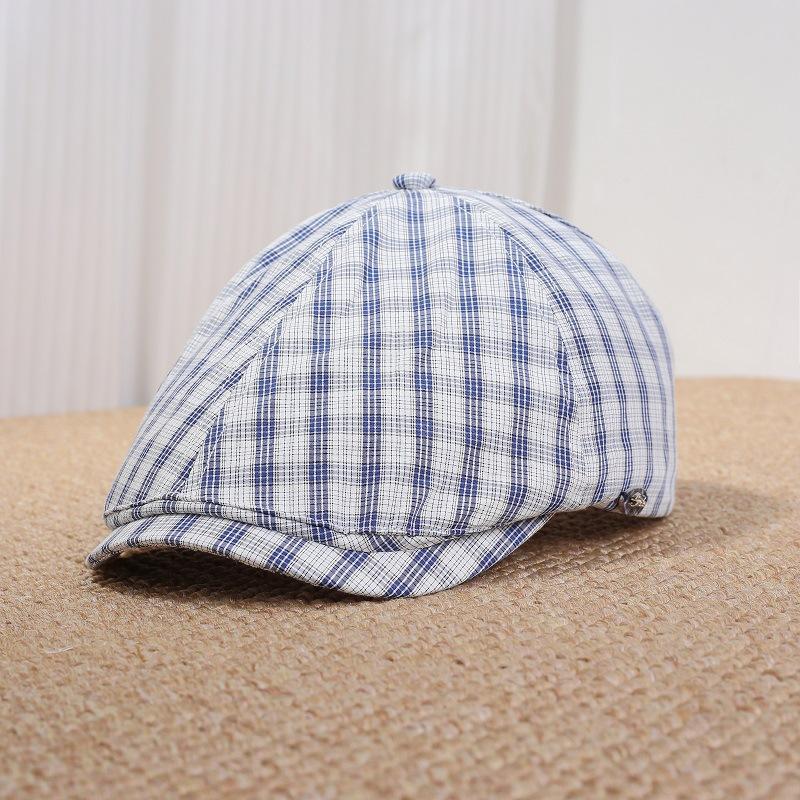 Spring and summer new fashion age-reducing plaid forward hat children's sweet casual versatile beret
