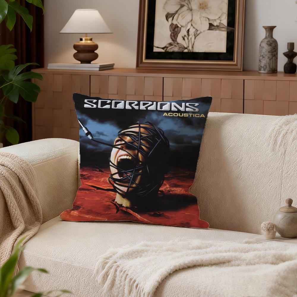 Music Scorpions Cushion Cover Cushion Cover Set 4Pcs 50x50 45x45 40x40 Pillowcase Decorative Sofa Home Decor