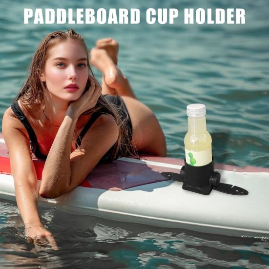 Kayak Drink Holder Heavy Duty Universal SUP Paddle Board Surfboard Canoe No-Spills Beverage Cup Holder Mount Kayak Accessories