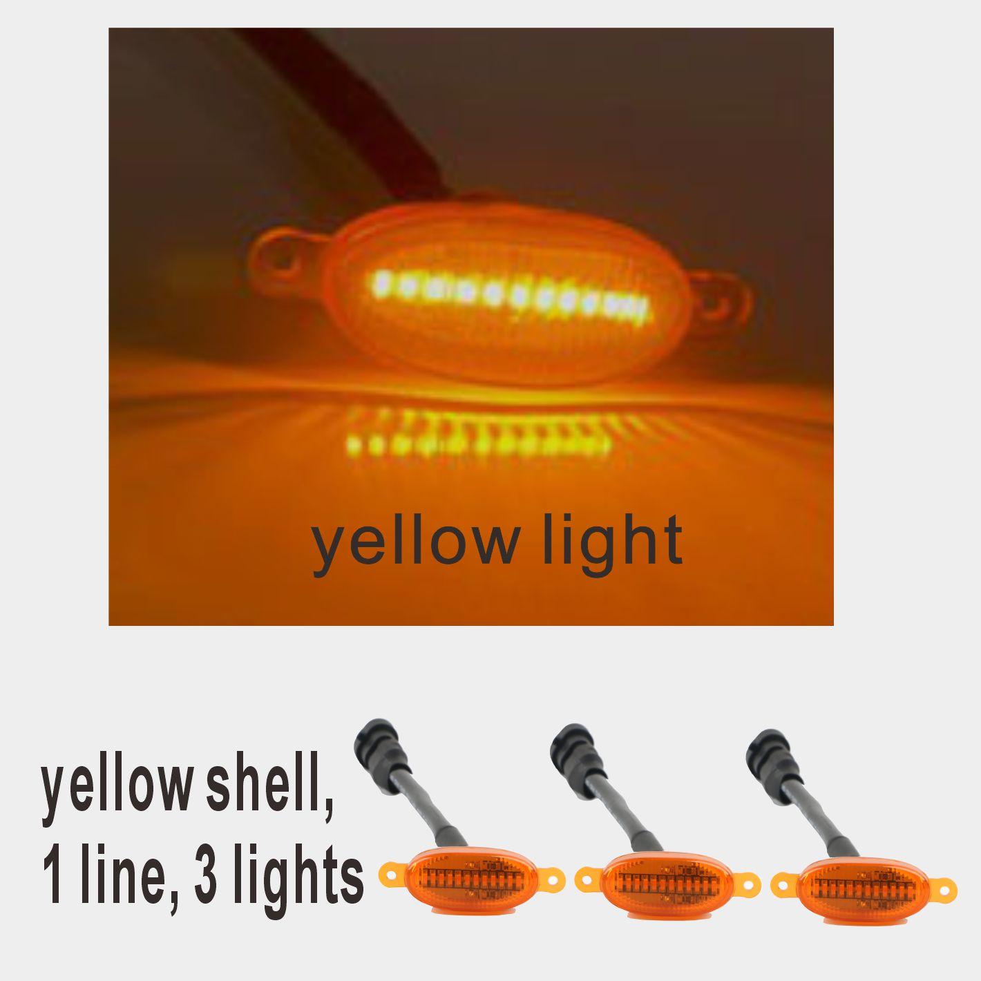 

Автомобильная светодиодная центральная решетка желтый свет 12В 24В 10 ламп водонепроницаемая решетка мигающая модификация пикапа центральная решетка дневной свет