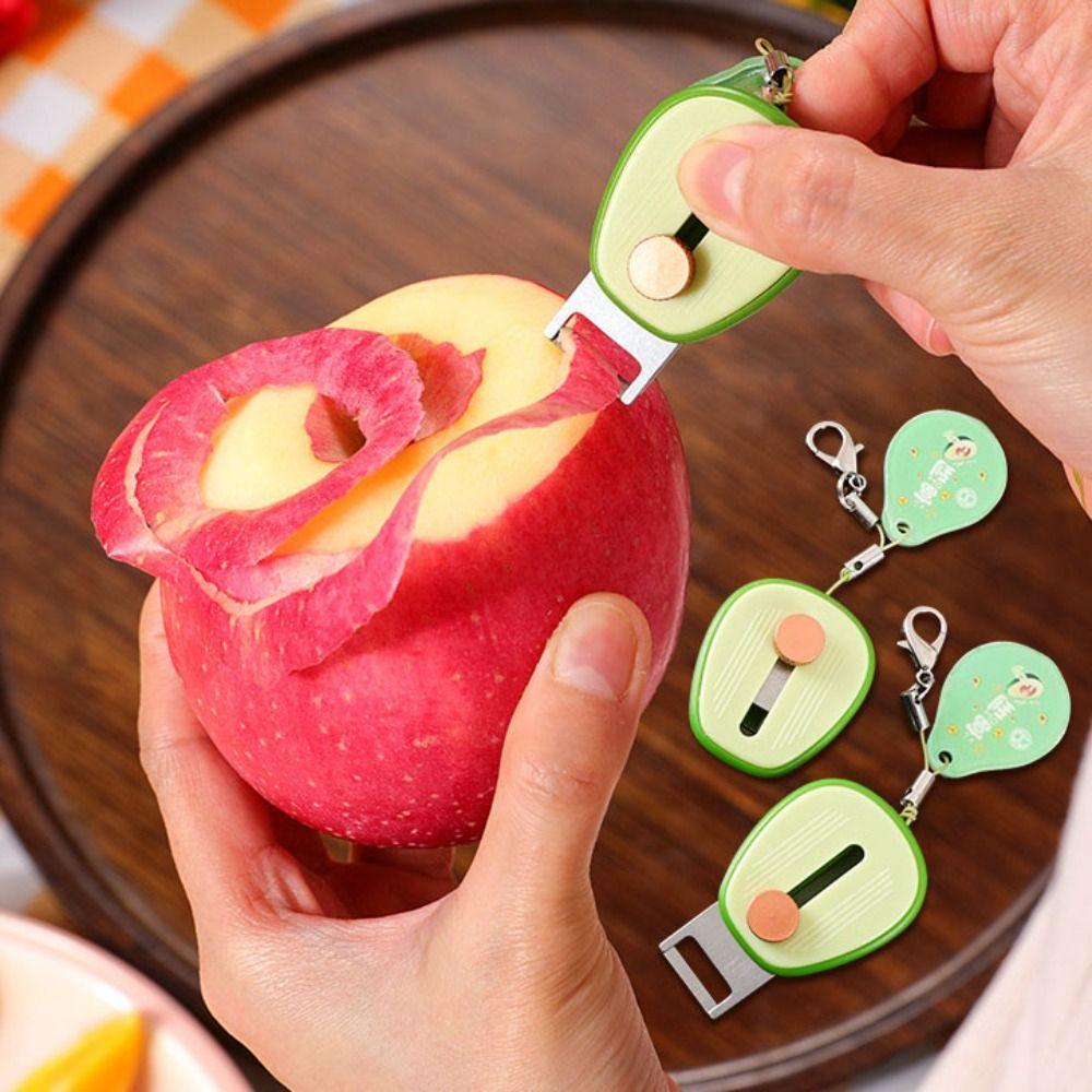 2pcs Mini Fruit Grater Avocado Shape Fruit Peeling Cutter Keychain Practical Fruit Peeler  Outdoor
