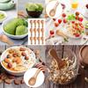 Wooden Spoon 2/4Pcs Lot Mini Condiment Honey Sugar Tea Coffee Ice Cream Scoop Kid Children Round Shape Home Kitchen Accersorries