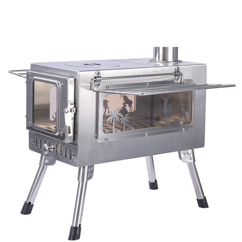 Portable Folding Stainless Steel Camping Wood Stove