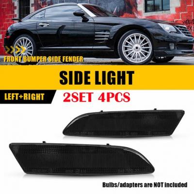 4X Geräucherte Vordere Seitenmarkierungs-Parklichtgehäuse Für 2004-08 Chrysler Crossfire