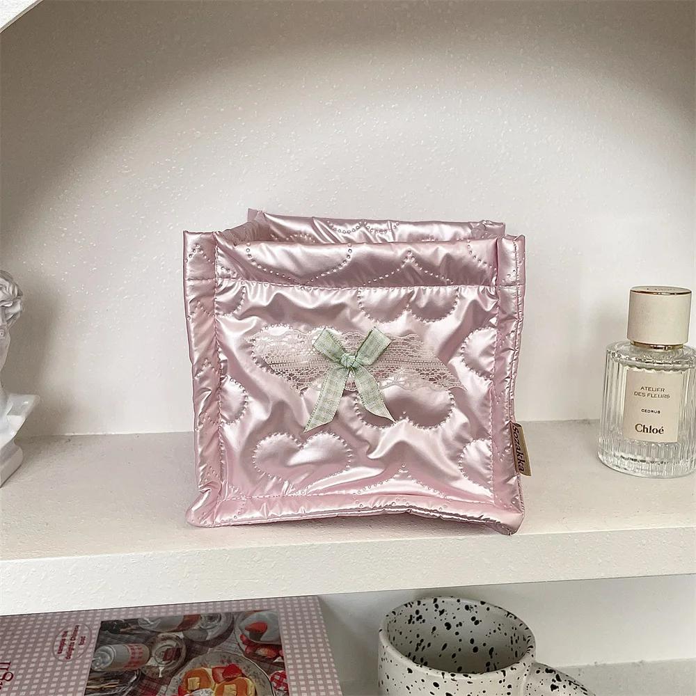 

1 шт. Ins Simplicity корейская мода канцелярские принадлежности настольный органайзер бант сердце Kpop фотокарточка коробка для хранения косметики детский подарок