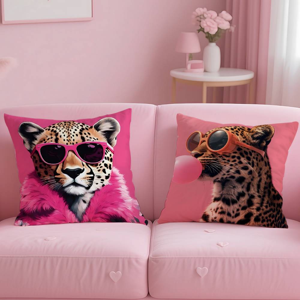 Vibrant Animal Bubble Fashion Tiger Pillow Case Pattern Printing Pillowcase Living Room Sofa Cushion Cover Bedroom Room Decor
