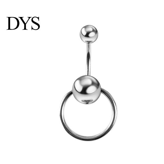 Fashion Women Circle Ball Belly Button Bar Navel Ring Body Piercing Jewelry