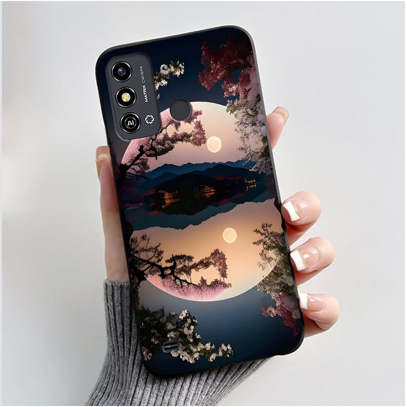 For ZTE Blade A53 Case For ZTE Blade A53 Pro Phone Back Cover Silicone Soft Black TPU Luxury Cute Love Rabbit Funny Bumper Shell