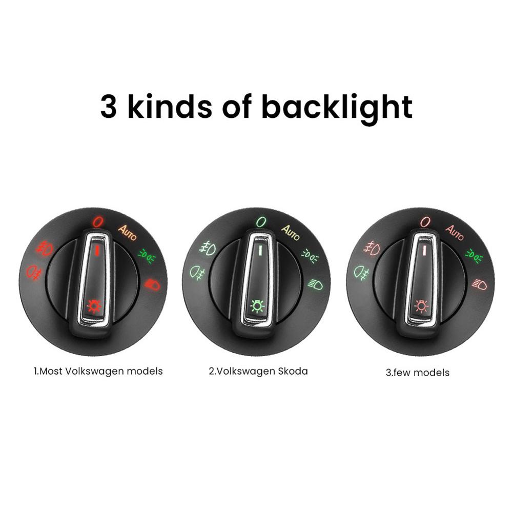Car Headlight Control Switch Fog Lamp Knob Switch For VW AL Transporter T5 Polo Bora Golf MK4 Lupo Beetle Passat B5 Sharan