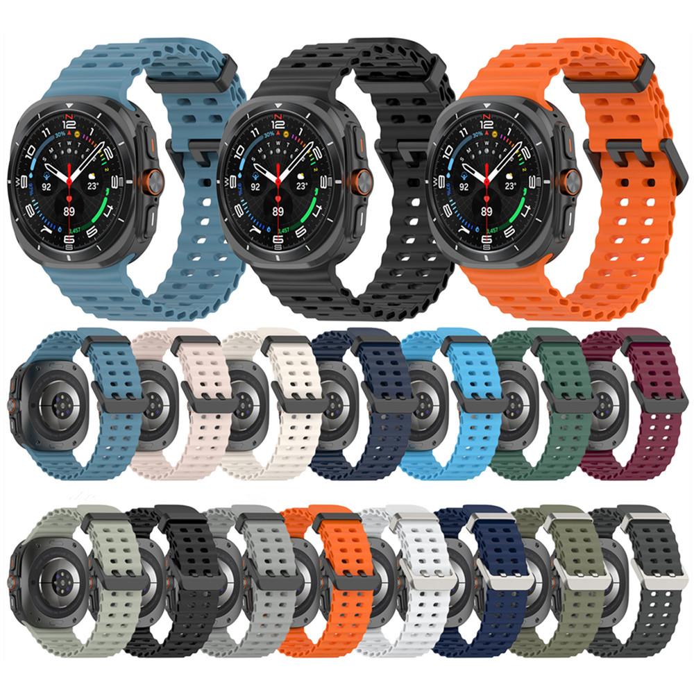 Silicone Band for Samsung Galaxy Watch Ultra 47mm Ocean Strap Sports Wristband Accessories