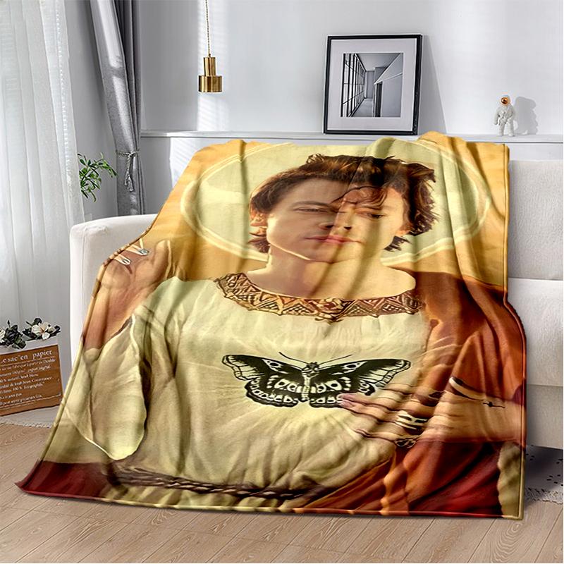 

29 Style H-Harry Styles Singer Star Soft Flannel Blanket for Beds Bedroom Sofa Picnic,Throw Blanket for Leisure Nap Gift 75x90cm