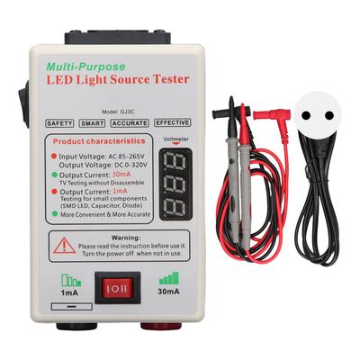 LED TV Backlight Tester High Low Current Gear Soft Start Safe LED Lamp Bead Test Tool with AC Switch 85‑265V EU Plug