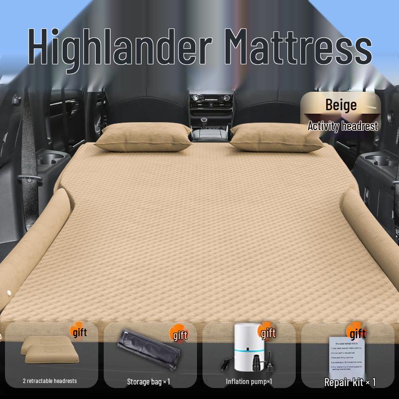 Toyota Highlander 2024 Trunk Inflatable Mattress for Rear Seat and Seven-Seater.