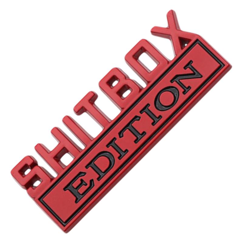 Shitbox Car Stickers 3D Shitbox Design Car Emblems Creative Novelty Decorations Funny  Design Creative Novelty Decorations Funny