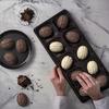 Silicone Brain Chocolate Mold 10-Cavity DIY Halloween Brain Shaped Baking Mold for Chocolate Non-Stick Sugar Pudding Mold