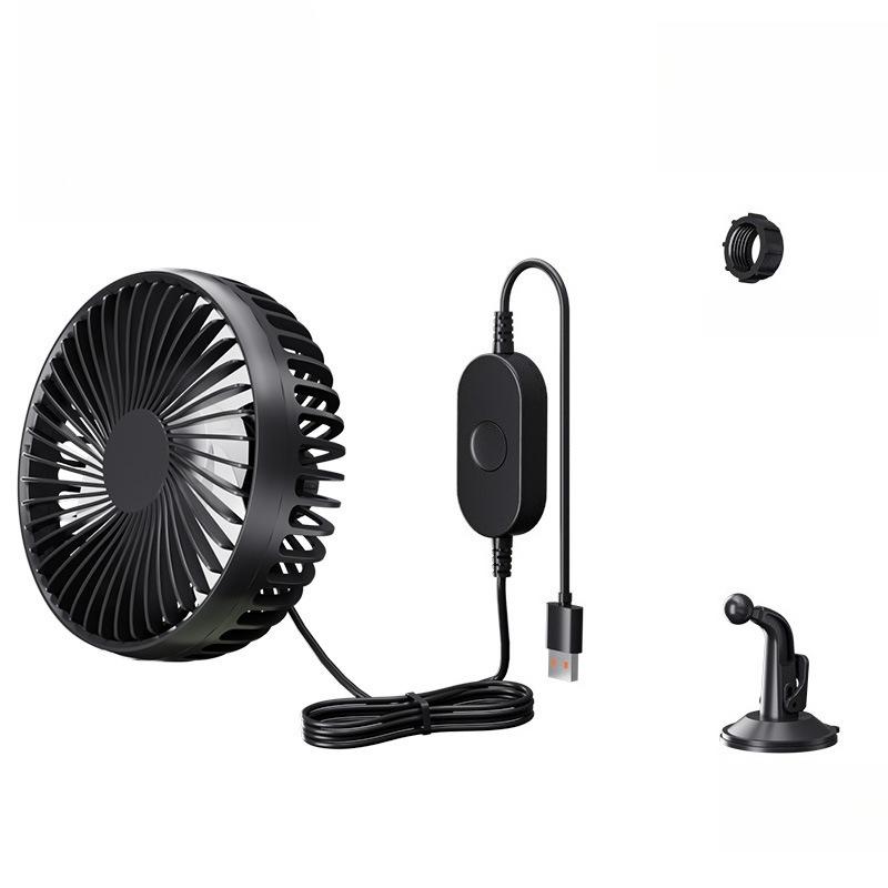 

Car Fan Car Electric Fan 12V/24v Universal Large Wind Silent Rotatable Car Dual-purpose Fan