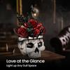 Gothic Skull Rose Bouquet Building Blocks Set Skeleton Flower Pot Bricks Toy Adult Home Decor Horror Aesthetic Gift