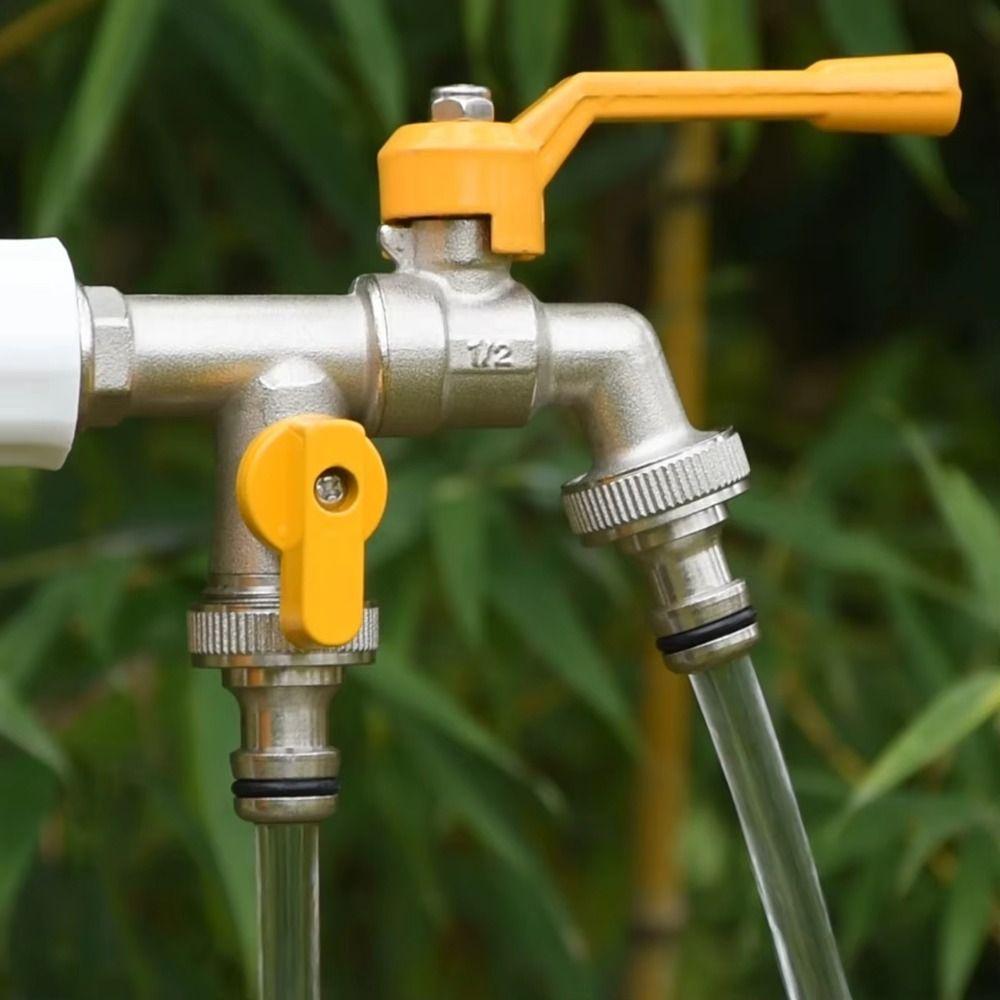 2-Way IBC Water Tank Connector Ball Valve Irrigation Brass Tap Joint  Cold Climates