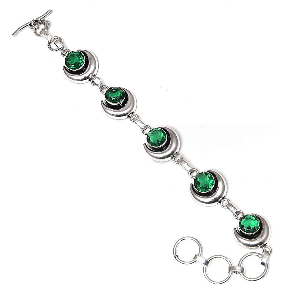 Emerald Quartz Gemstone Handmade Ethnic Jewelry Necklace Set 18-20''