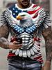 2026 New Men's 3D Dragon Print T-shirt Casual Short-sleeved Pullover Polyester Round-neck Summer Outdoor Clothing Adult Size