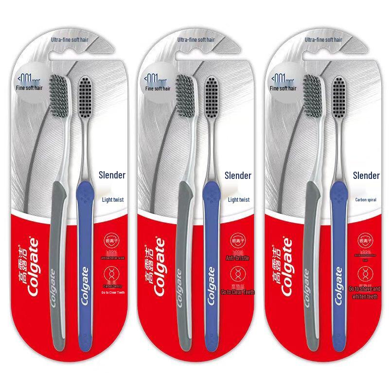 Colgate Slim Soft Charcoal Spiral Toothbrush