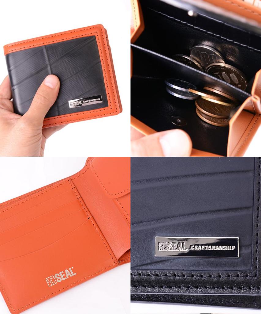 SEAL Bifold Wallet Wallet Waterproof Small Brand Genuine Leather Present Made in Japan Men's PS-120CC