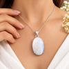 Rainbow Moonstone Gemstone Silver Pendant, Handmade Blue Flash Pendant Necklace Gift For Her PP-63-22